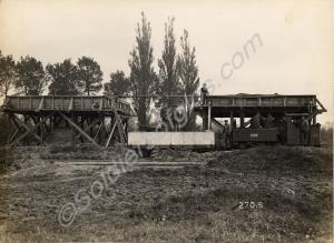 Water tanks for narrow gauge railway use. Belgium