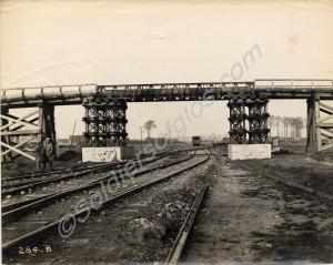 Iron bridge over the railway. Built by the British