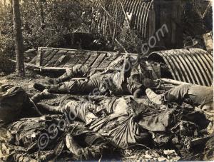 German corpses after British bombardment. Messines