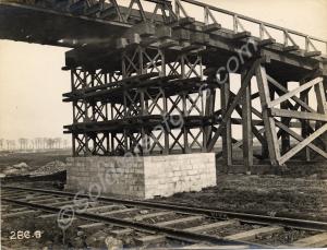 Iron bridge built by the British. Belgium 1916-191