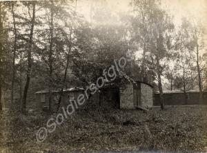 K. Dacu's camouflaged hut in the grounds of La Lou