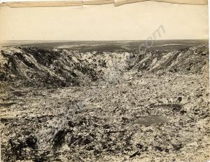 British mine crater at Beaumont Hamel. Note Britis