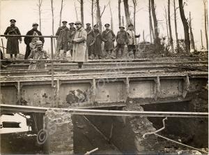 Railway bridge at Beaucourt destroyed by the Germa