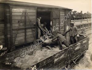 Chinese Labour Corps transferring 15 inch shells,