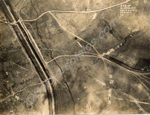 Aerial photograph of the trench systems at Lehanco