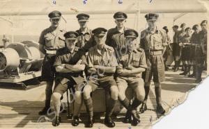 Lieutenant-Colonel J.P. Carne with a group of Glou