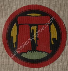 Formation sign of Salisbury Plain District as worn