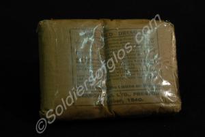 Field first aid dressing, made by Vernon and Co. L