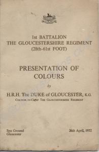 Programme for the Presentation of new Colours by H
