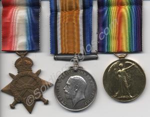Group of three medals; 1914-1915 Star, British War
