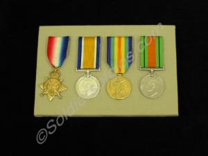 Group of four medals; 1914-1915 Star, British War