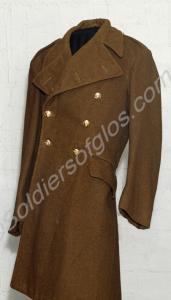 Khaki greatcoat. Belonged to T.C. Davis Gloucester