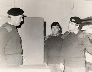 Brigadier A.J.A. Arengo-Jones visiting 1st Battali