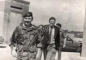 Major Christopher Newbould with Don Concannon, MP.