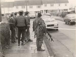 Attending a car-bombing incident. Gloucestershire