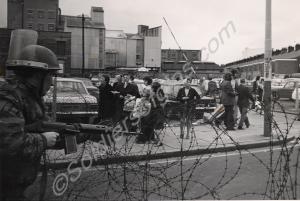Barbed wire barricade. Gloucestershire Regiment. N