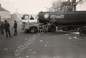 Disabled petrol tanker incident. Gloucestershire R