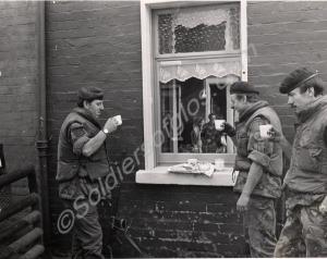 Refreshments during a patrol. Gloucestershire Regi