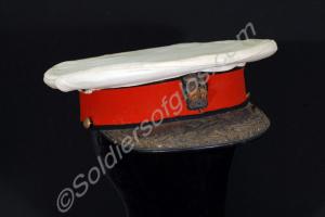 Staff Officer's forage cap with white cover, worn