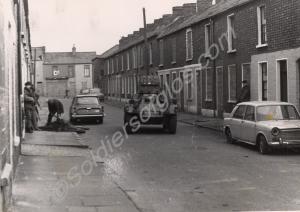 Ferret scout car. "D" Company on patrol in the Low
