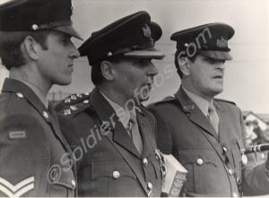Group of officers with corporal.  Gloucestershire