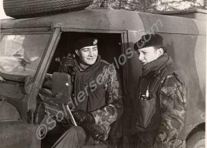 Lieutenant Michael Noel-Smith at a vehicle check p