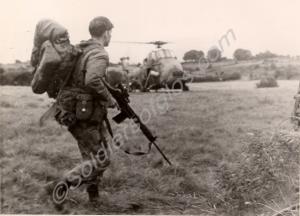 Eagle Patrol, "B" Company, with Wessex helicopter.