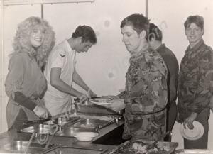 Lance-Corporal Price and Private Cook being served