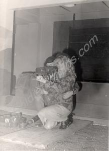 Beauty Queen, "Miss Avon" practising with a night