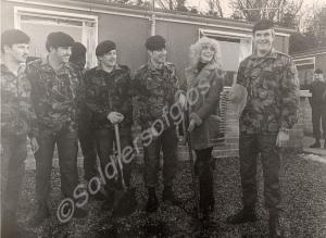 Soldiers from 12 Platoon with Beauty Queen, "Miss