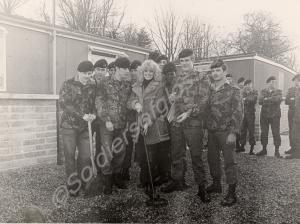 Soldiers from 10 Platoon with Beauty Queen, "Miss