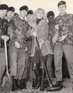 Soldiers from 10 Platoon with Beauty Queen, "Miss