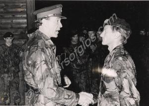 The Brigadier congratulating team captain Major Ho