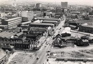 An aerial view of Belfast, Northern Ireland, 1973.