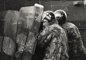 1st Battalion Gloucestershire Regiment on riot tra