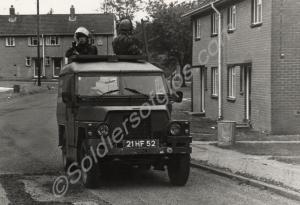 Soldiers on patrol, Northern Ireland.