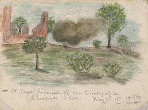 "Ploegsteert Wood." Painted by 2746 Lance-Corporal