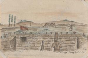 "A German Sandbag Fort called "The Birdcage", opp