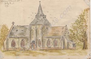 "I drew the above, from the steps of the Village P