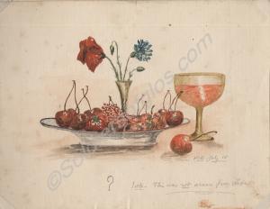 "Drawn during a short rest at Allouange, France."