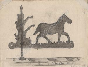 "Artistic Weather Vanes, constructed in iron and