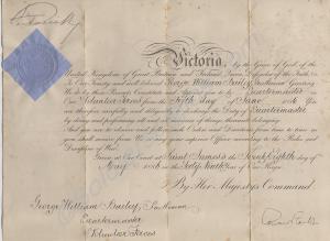 Commission to 'Quartermaster' of G.W. Bailey of  2