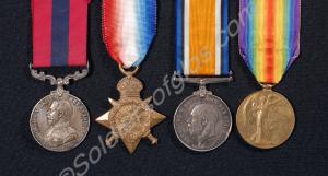 Group of four medals; Distinguished Conduct Medal,