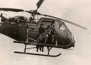 Eagle Patrol in a Westland 'Wasp' helicopter, Nort