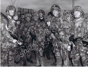 Lieutenant Whiteley with patrol. Gloucestershire R