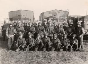 'C' Company Gloucestershire Regiment in riot gear,