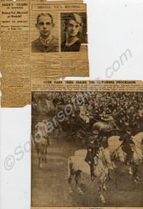 Newspaper cuttings relating to Brigadier Manley An