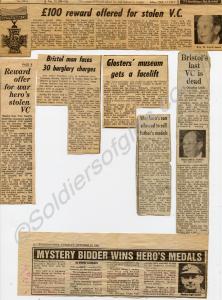 Newspaper cuttings relating to Brigadier Manley An
