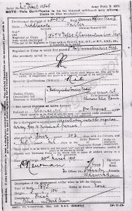 Photocopy of Discharge Certification, A.F.B.2079.