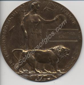 Bronze memorial plaque. Awarded to 24065 Private H